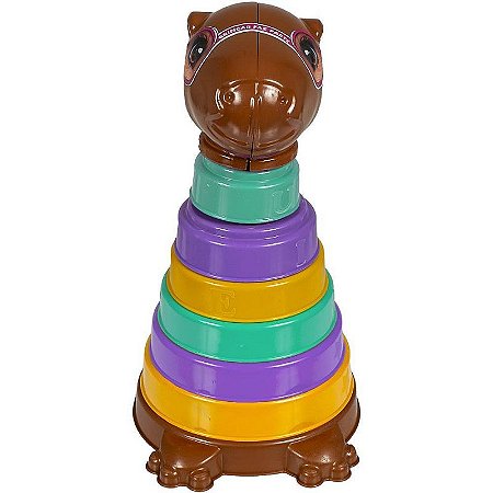 Brinquedo Educativo Kapi Bel Capivara Com Encaixes Coloridos