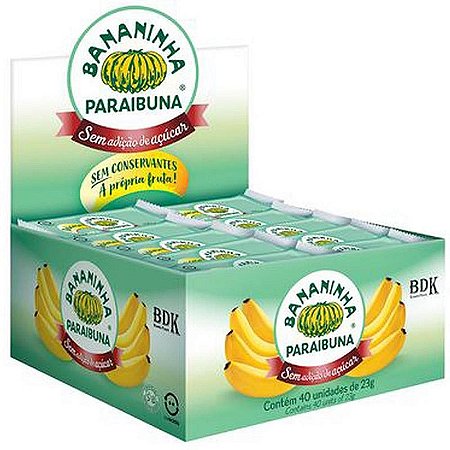 Doce Bananinha Sem Açúcar 23g - Pacote Com 40 Unidades