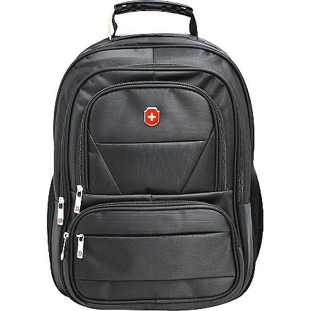 Mochila Para Notebook Executiva Preta Gd 4 Bolsos