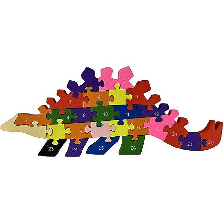 Quebra-cabeça De Madeira Dinossauro 26 Peças - Toy Mix