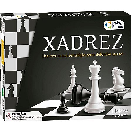 Jogo De Xadrez Rei Tamanho Real 5,4cm Com Tabuleiro