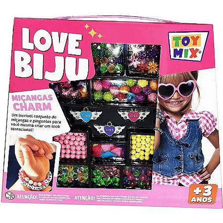 Bijuteria E Miçanga Love Biju Charm 160 Peças + Fio