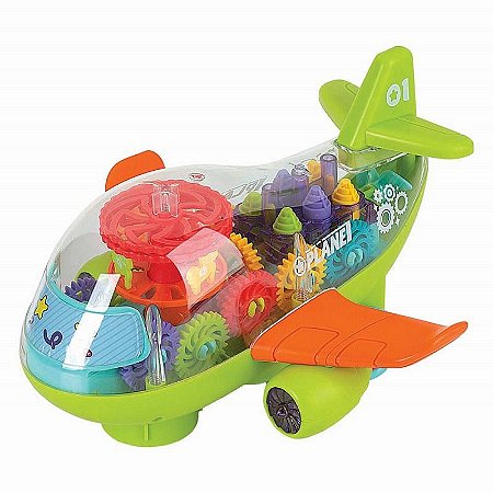 Brinquedo Educativo Avião Bebê Músical Com Som E Luz