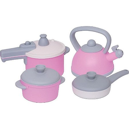 Brincando De Casinha Kit Panelinhas Baby Gourmet Rs Com 4 Peças