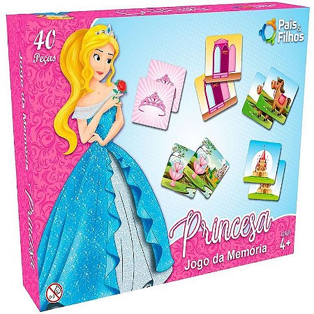 Jogo Da Memória Princesas -  40 Peças