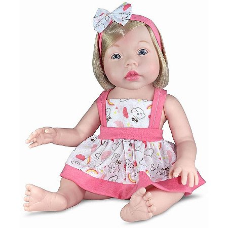 Boneca Realist Small Loira 37,5cm Em Vinil