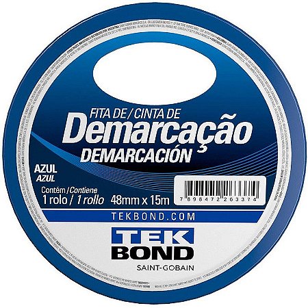 Fita Para Demarcação De Solo Pvc Azul 48mmx15m