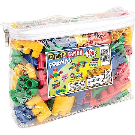 Brinquedo Para Montar Conectando Formas - 150 Peças