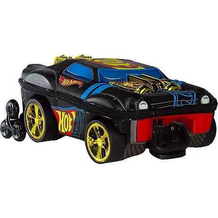 Mochila Infantil Com Rodinha Hotwheels Night Shifter Preto