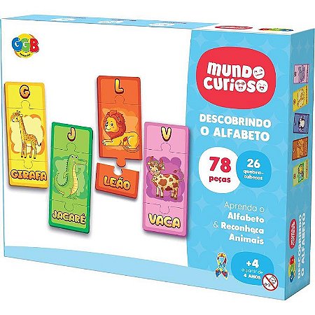 Brinquedo Educativo Descobrindo O Alfabeto 78 Peças