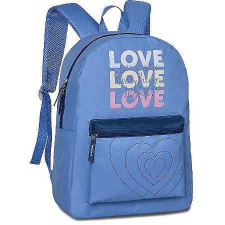 Mochila Clio Love Com Glitter 43cm Sortido
