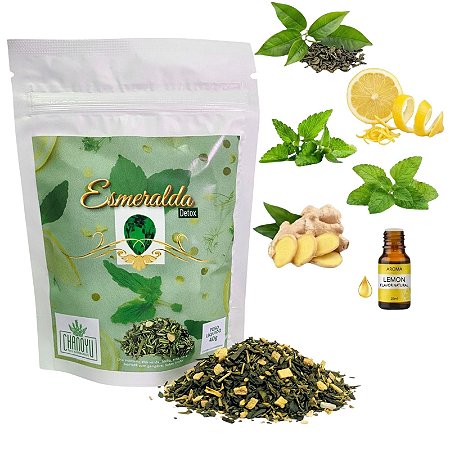 Chá Funcional Esmeralda Detox Chanoyu Chá Verde Refil 40g