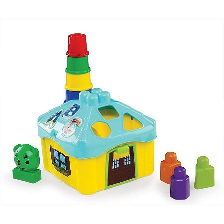 Brinquedo Educativo Casinha De Atividades Com Formas E Letras