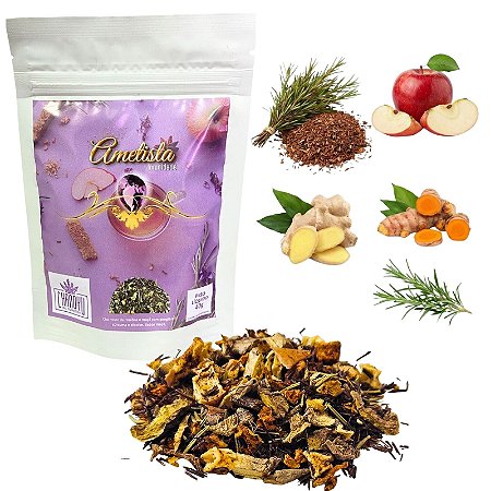 Chá Funcional Ametista Imunidade Chanoyu Rooibos Maçã Gengibre Refil 40g