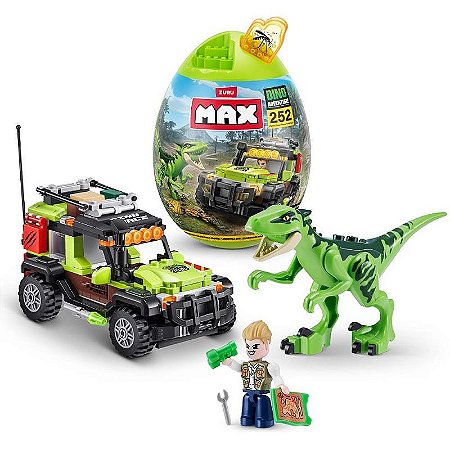 Brinquedo Para Montar Max Dino Adventure Serie1 252 Peças