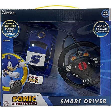 Carrinho Controle Remoto Sonic Smart Driver 3 Funções Com Pilha