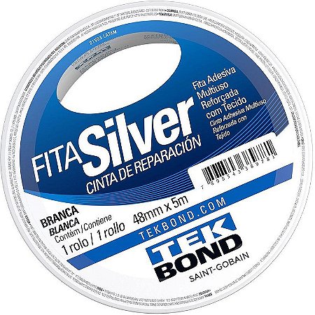 Fita De Alta Resistência Silver Branca 48mm X 5m