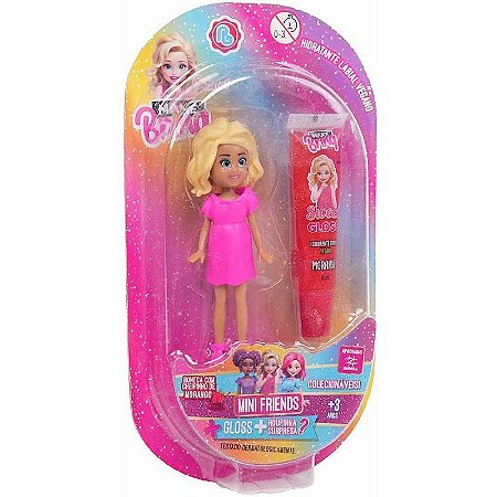 Maquiagem E Beleza Infantil Mini Friends Boneca Com Gloss Vegano