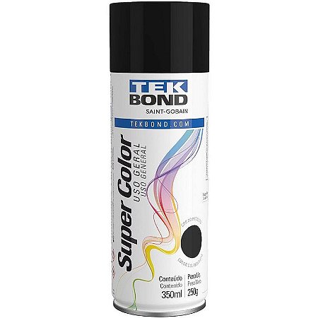 Tinta Spray Fosco Preto 350ml/250g