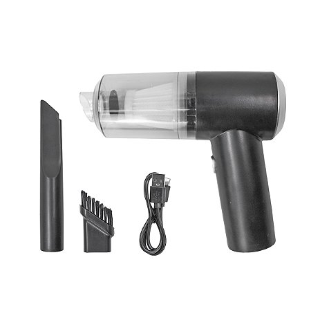 Mini Aspirador De Po Sem Fio Portatil Limpa Tudo Cor:preto