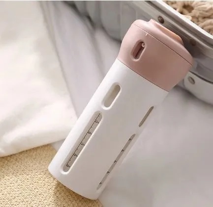 Dispenser 4 Em 1 Pote Shampoo Liquido Sabonete Cor:fucsia