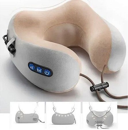 Travesseiro Almofada Massagem Pescoço Alivia Tensão - Saude