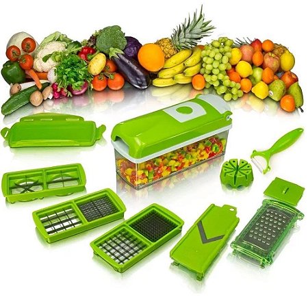 Cortador Fatiador Legumes Verduras Frutas Nicer Dicer