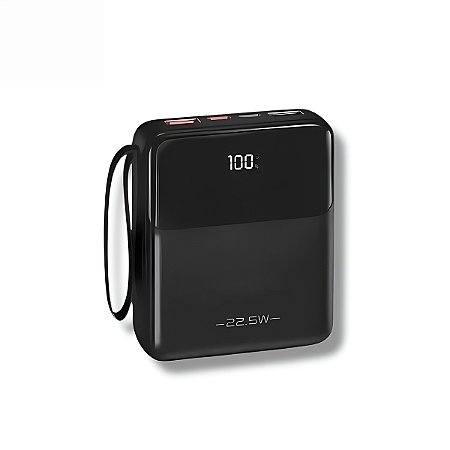 Mini Power Bank Carregador Portátil 10000m Turbo Cor:preto