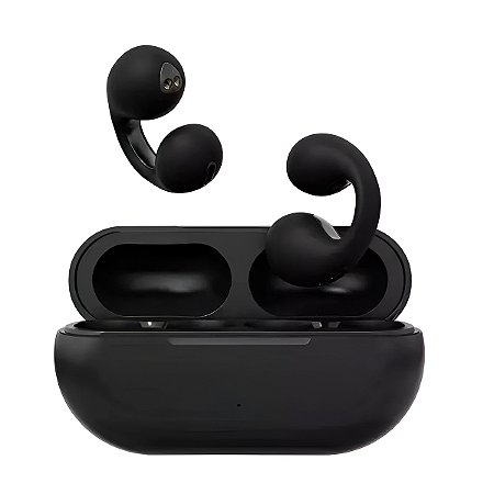 Fone Auricular Condução óssea Ear-clip Preto Sem Fio