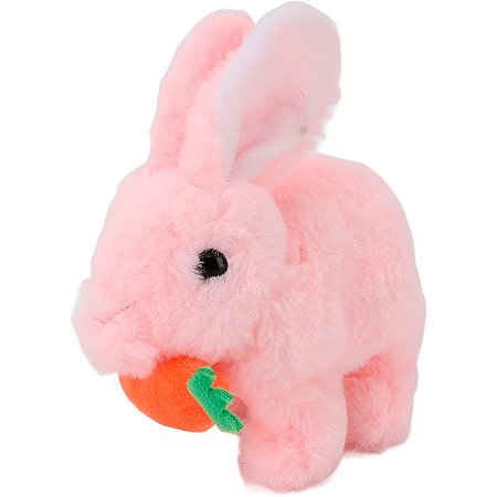 Brinquedo Coelhinho Eletrônico Pelúcia Movimento Som