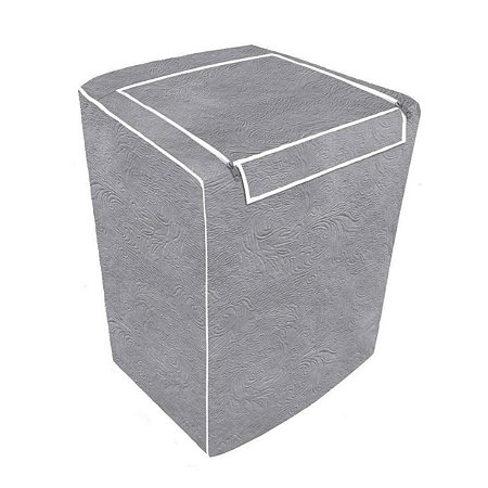 Capa Máquina Lavar Roupas Ziper Ajustável M Cor:cinza