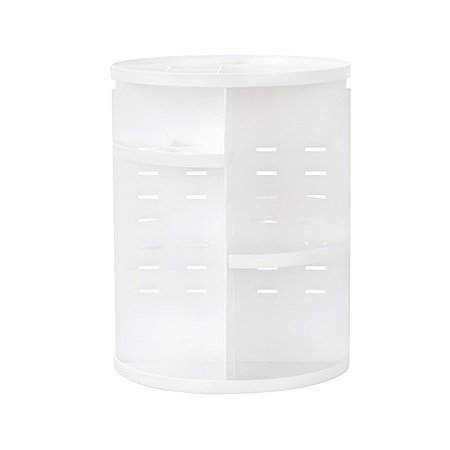 Porta Maquiagem Giratório 360° Ajustável Branco