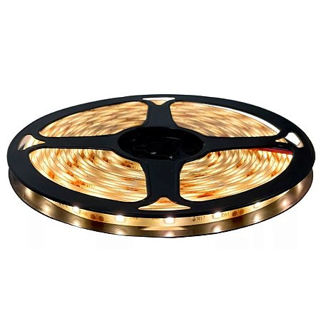 Fita Led Rolo 5m 300 Leds Silicone Cor:branco Quente