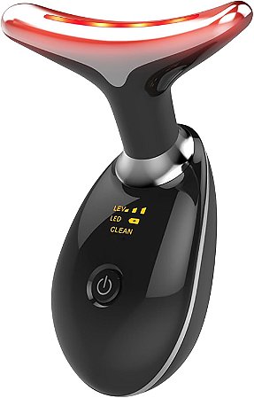 Massageador Facial Elétrico Pescoço Face Firmeza Usb Cor:preto