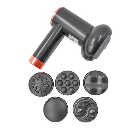 Massageador Eletrico Muscular Vibratorio Corporal Cor:preto