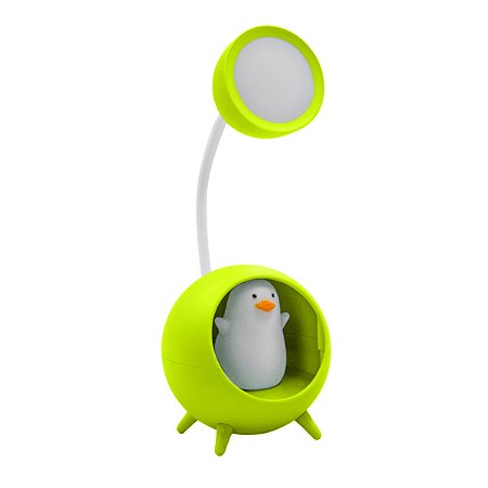 Luminaria Mesa Usb Portatil Articulavel Abajur  Cor:verde