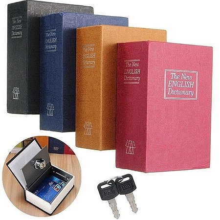 Cofre Livro  Dicionario Ingles Dinheiro Camuflado Pequeno