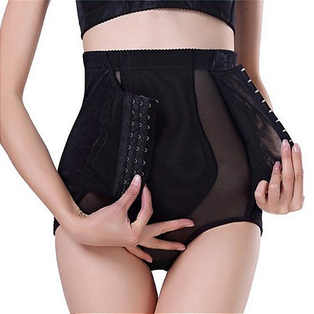 Cinta Calcinha Modeladora  Alta Compressão Preta Tamanho:l