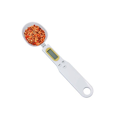 Colher Balança Digital Medidora Dosador Receitas Cor:branco