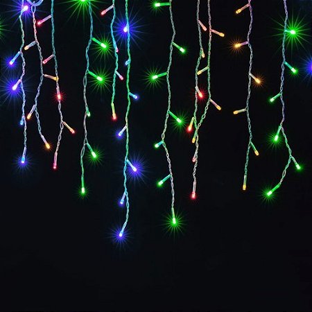 Cascata Com 300 Lampadas De Led - Pisca Pisca Colorido Natal