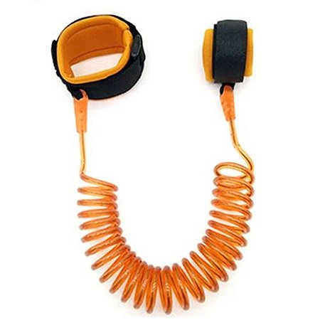 Guia De Segurança Pulseira Anti Perda Criança  Cor:laranja