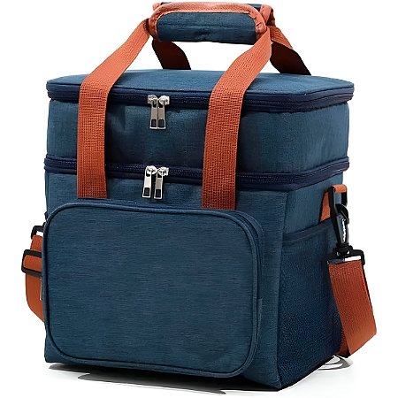 Bolsa Marmita Térmica Lancheira Faculdade Trabalho Cor:azul