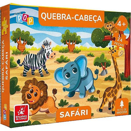 Quebra-cabeça Madeira Safari 24 Peças