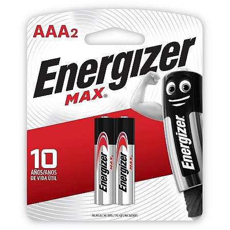 Pilha Alcalina Palito Aaa Energizer Max Bl.c/02