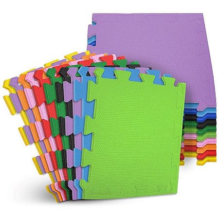 Tatame Eva Evamax 50x50cm 10mm Sortido – Pacote Com 20 Placas