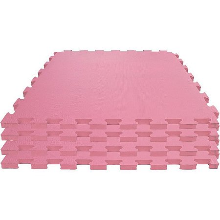 Tatame Eva 1x1m 1cm Rosa Kit Com 4 Placas