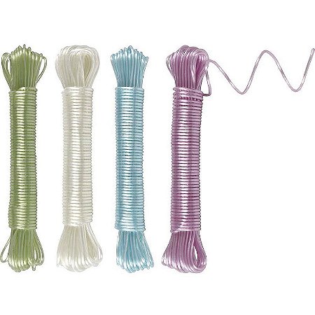 Varal Corda Poliéster/pvc 15m - Cores Sortidas