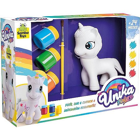 Boneco Unika Unicórnio Pintura Lavável