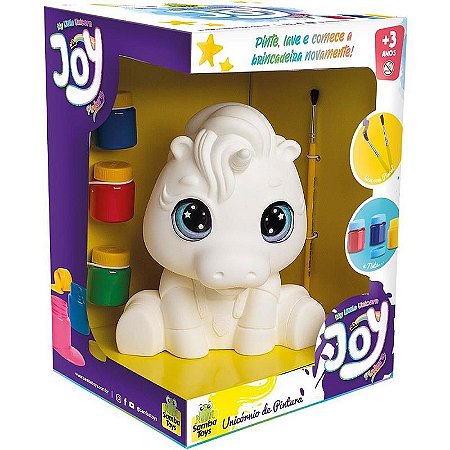 Boneco E Personagem Joy Unicorn Pintura Lavável
