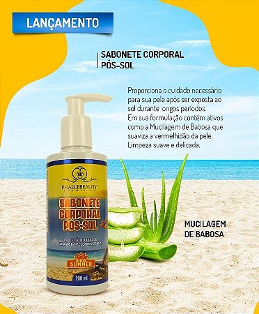 SABONETE CORPORAL PÓS SOL 200ML PHALLEBEAUTY